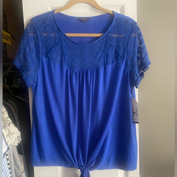 Hannah 💙 blue mesh top - Picture 2 of 8